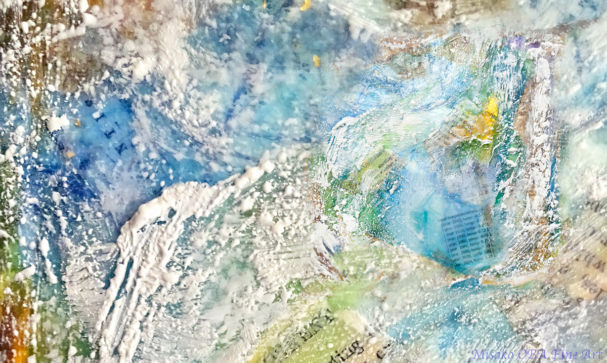 Misako OBA website Top image - from a part of her artwork Resilience